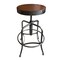 Holland Bar Stool Co Adjustable Stool, Clear Coat Finish, Med Distressed Hardwood Seat 910CLMed - alternate 1